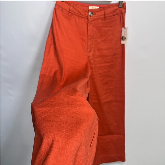 Anthropologie The Ettie High-Rise Crop Wide-Leg Pants by Maeve: Linen Edition 27 - Picture 6 of 9